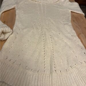 Pure Alfred Sung Cream Cowl Neck Sweater Dress